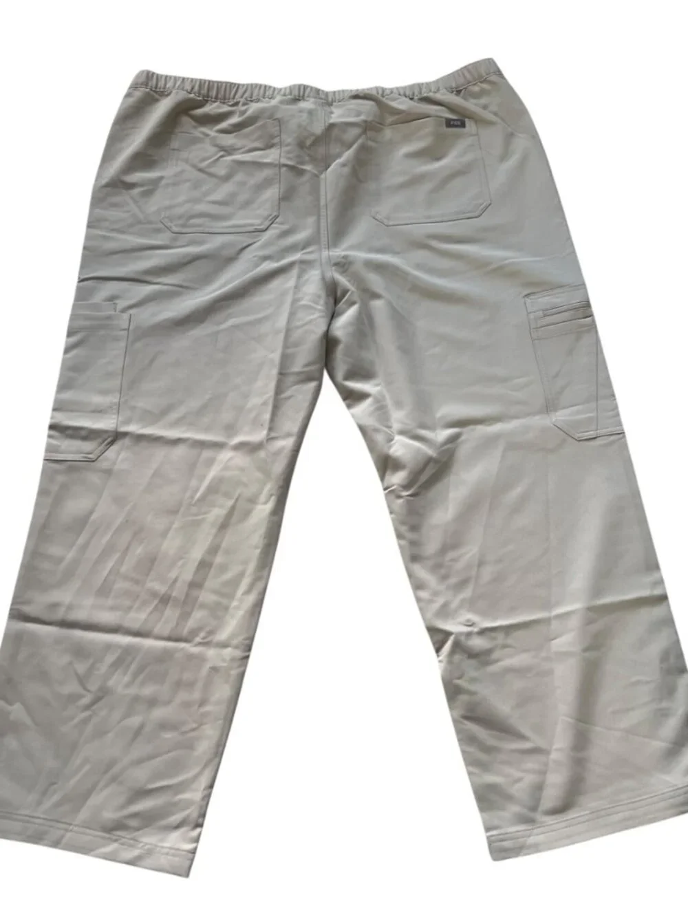 Figs scrub pants Cairo cargo Mens 4XLS beige khaki color pockets drawstring